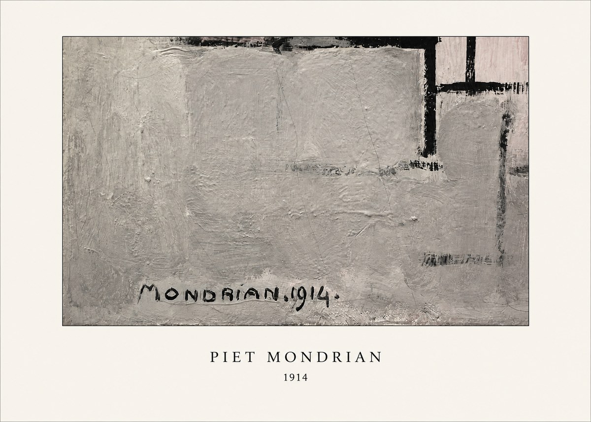 Piet Mondrian Composition 1914 No5 - Affiche