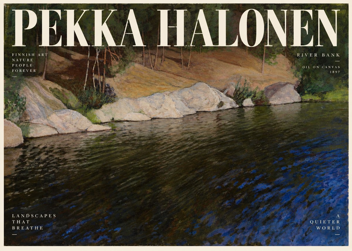 Pekka Halonen River Bank No2 - Affiche