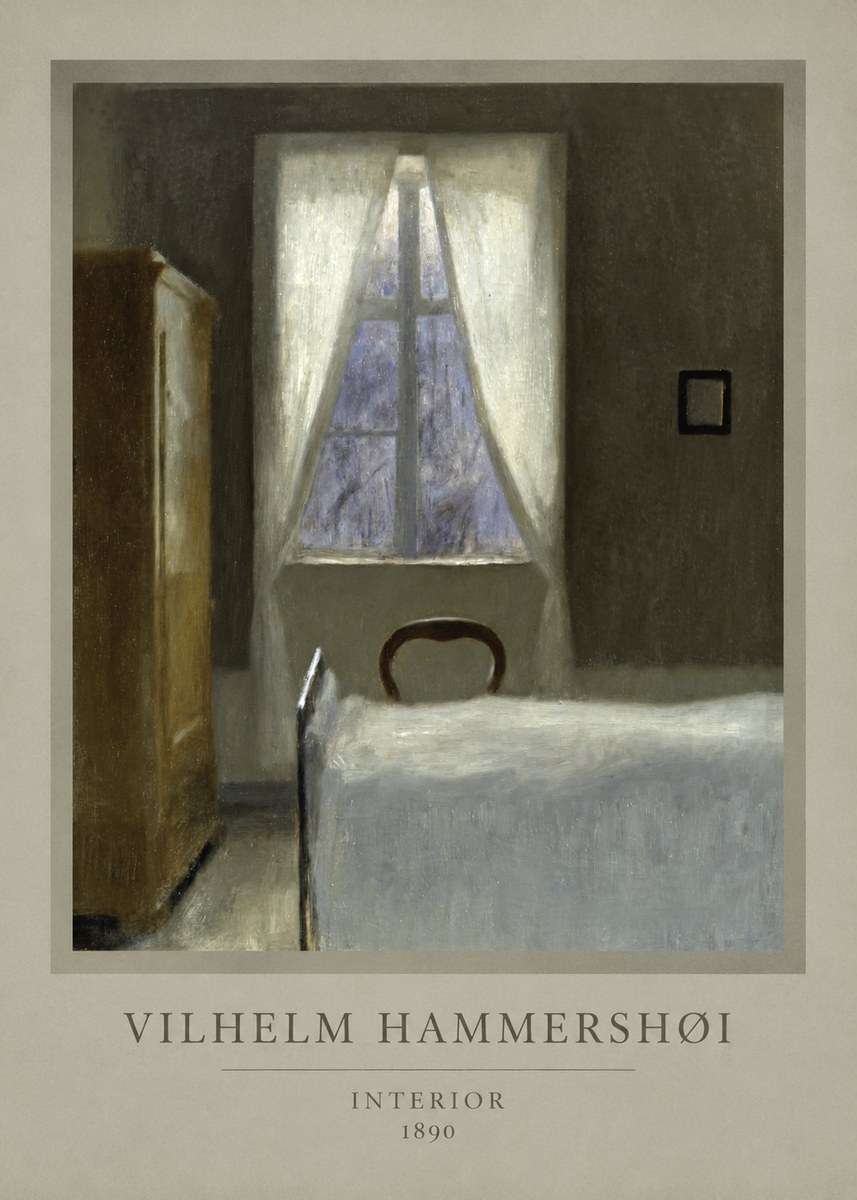Vilhelm Hammershøi Interior I No1 - Affiche