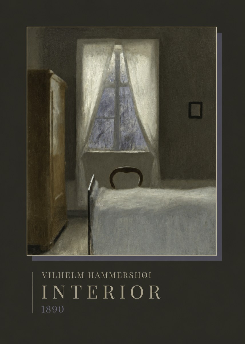 Vilhelm Hammershøi Interior I No4 - Affiche