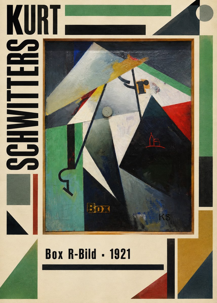 Kurt Schwitters Box R-bild No3 - Affiche