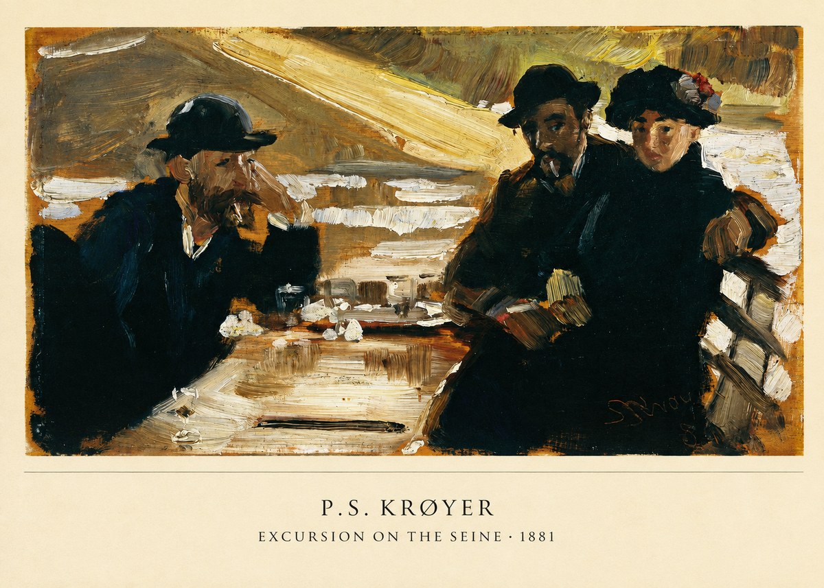 P.S. Krøyer Excursion on the Seine No6 - Affiche