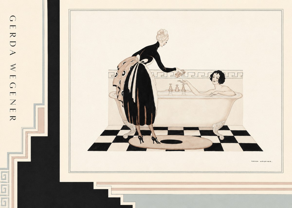 Gerda Wegener Woman in Bathtub No2 - Affiche