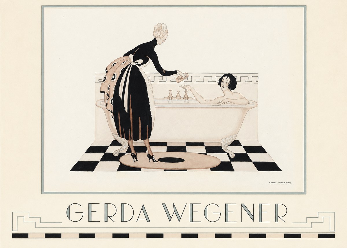 Gerda Wegener Woman in Bathtub No5 - Affiche