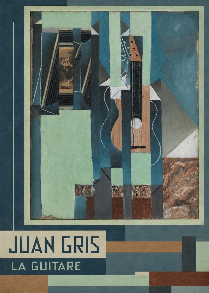 Juan Gris La Guitare No3 - Affiche