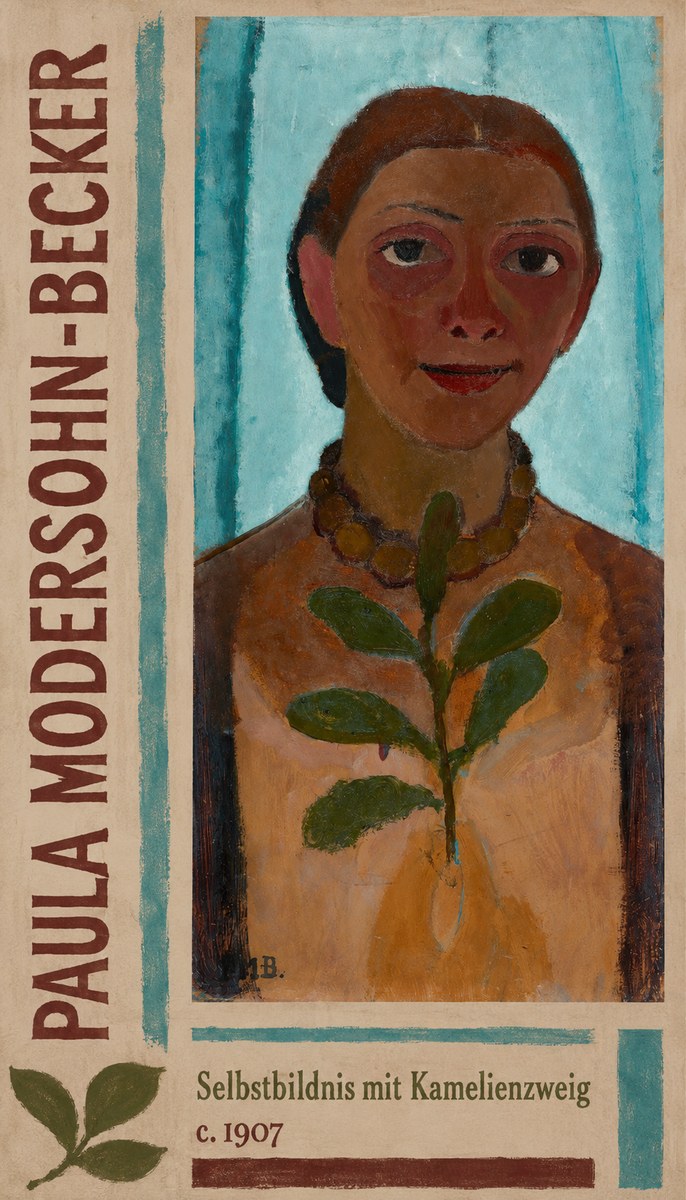 Paula Modersohn-Becker Selbstbildnis Mit Kamelienzweig No2 - Affiche