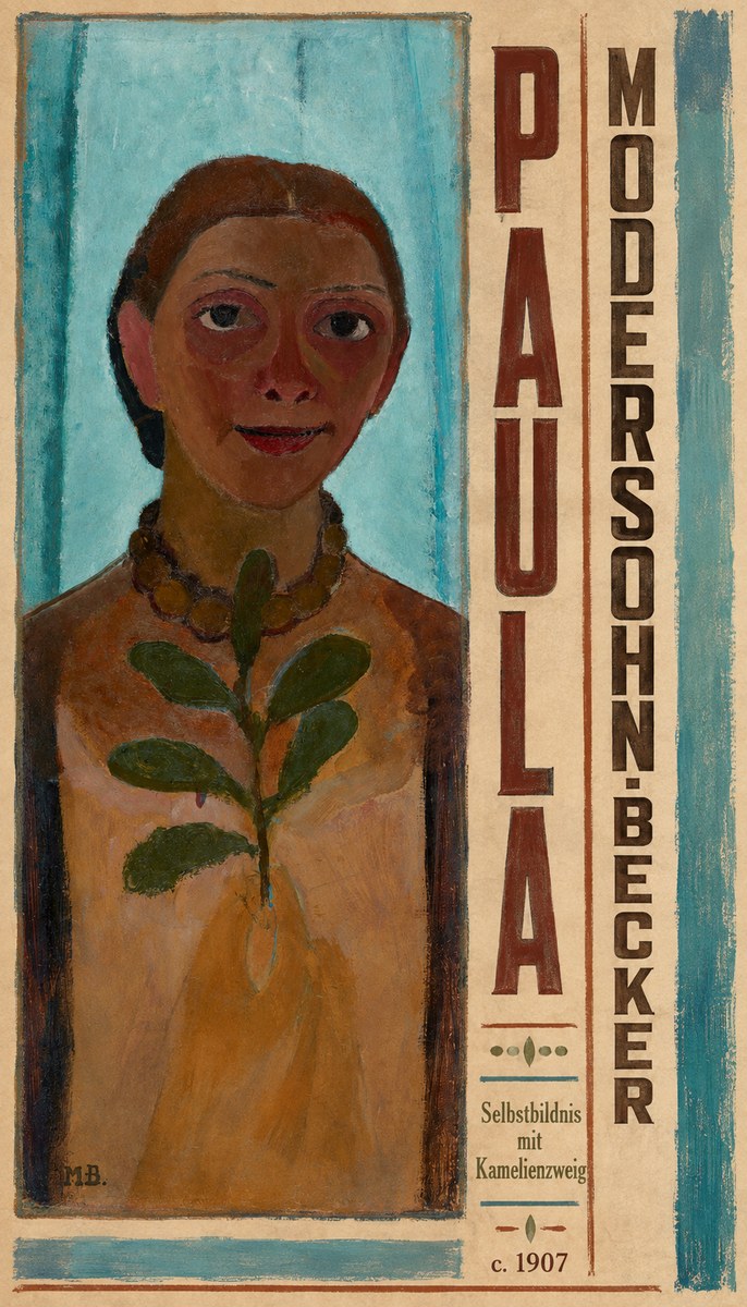 Paula Modersohn-Becker Selbstbildnis Mit Kamelienzweig No4 - Affiche