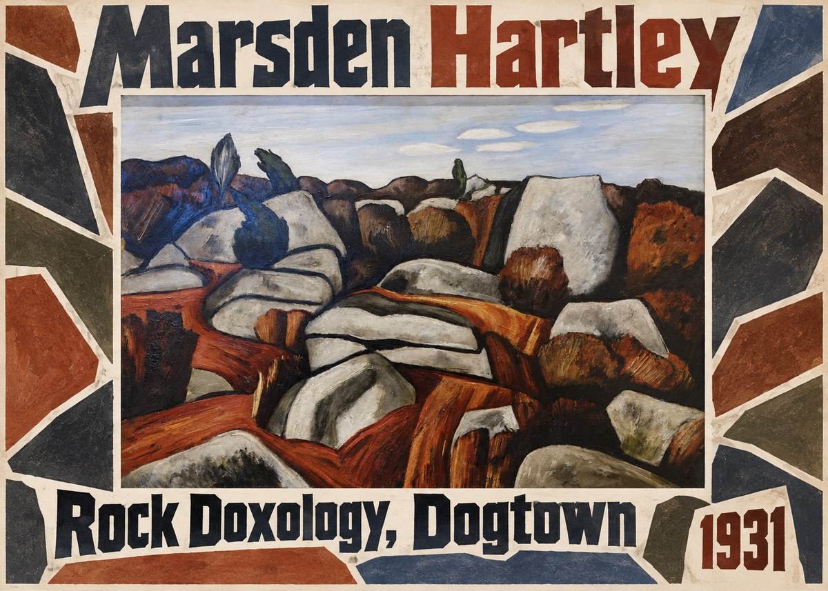 Marsden Hartley Rock Doxology, Dogtown No1 - Affiche