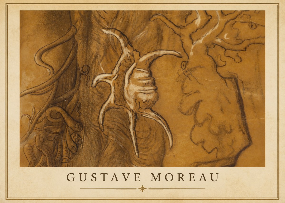 Gustave Moreau Mystical Shell Study No1 - Affiche