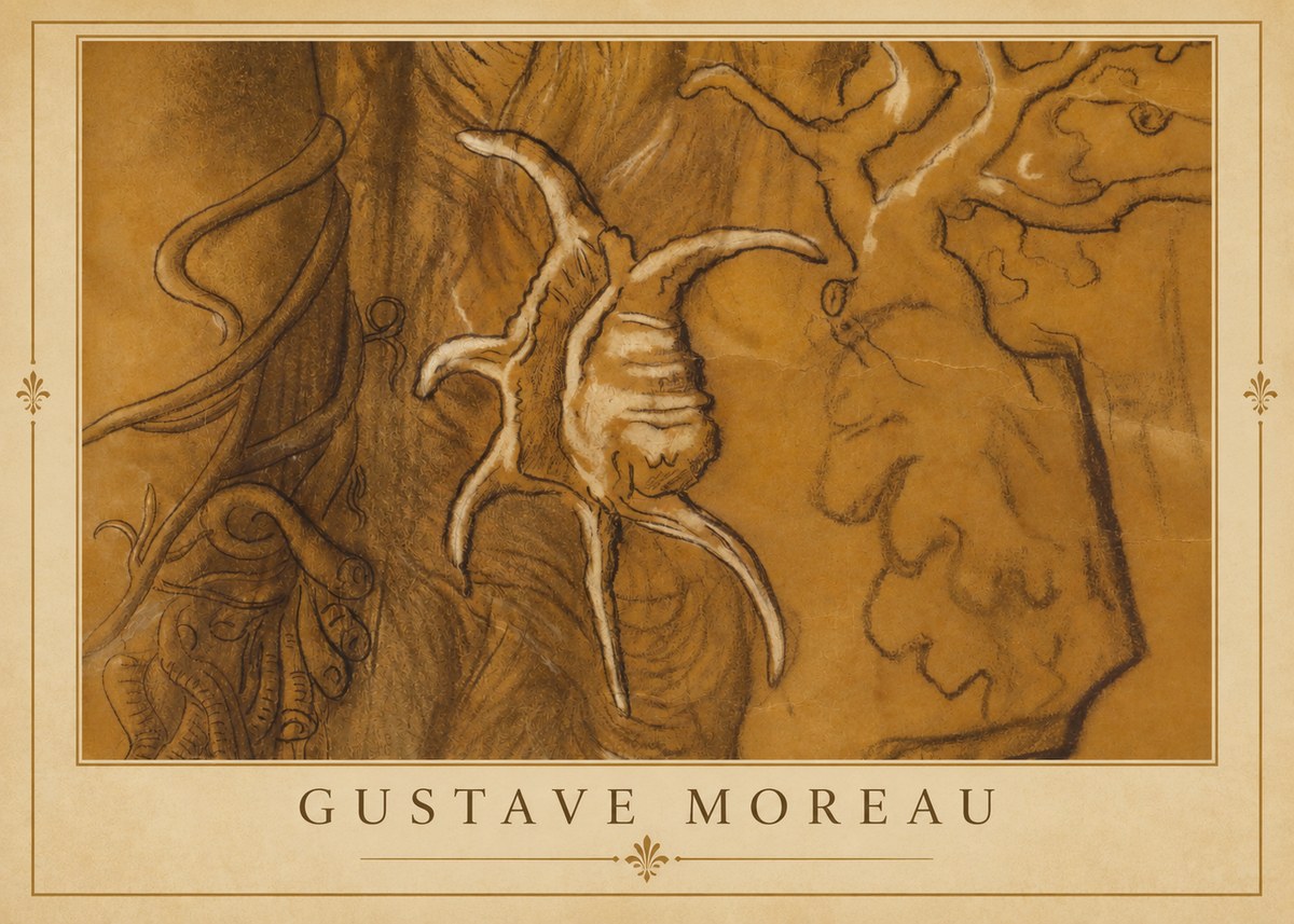 Gustave Moreau Mystical Shell Study No2 - Affiche