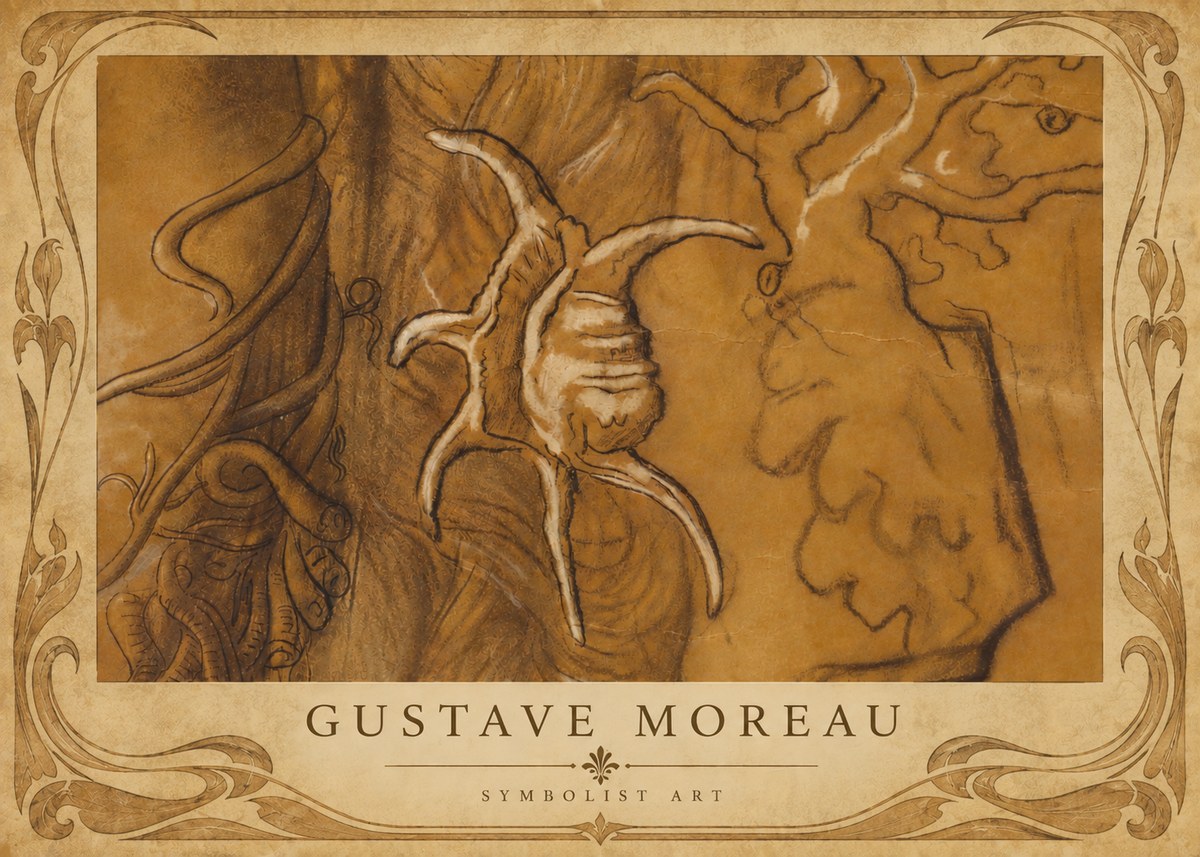 Gustave Moreau Mystical Shell Study No6 - Affiche