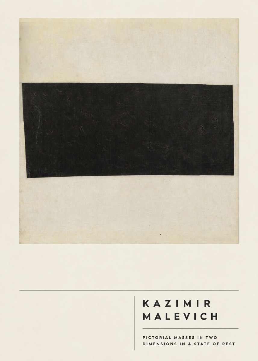 Kazimir Malevich Pictorial Masses in Two Dimensions in a State of Rest No2 - Affiche