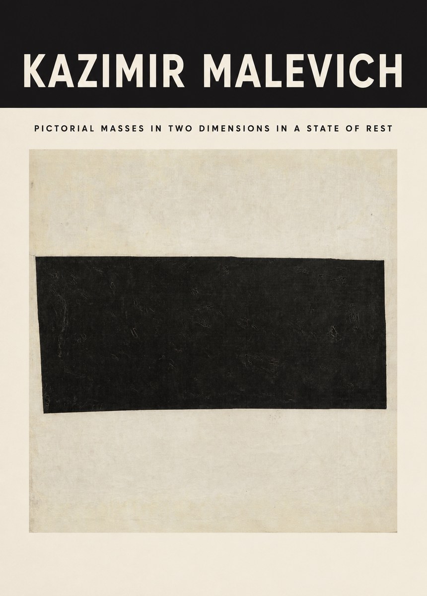 Kazimir Malevich Pictorial Masses in Two Dimensions in a State of Rest No3 - Affiche