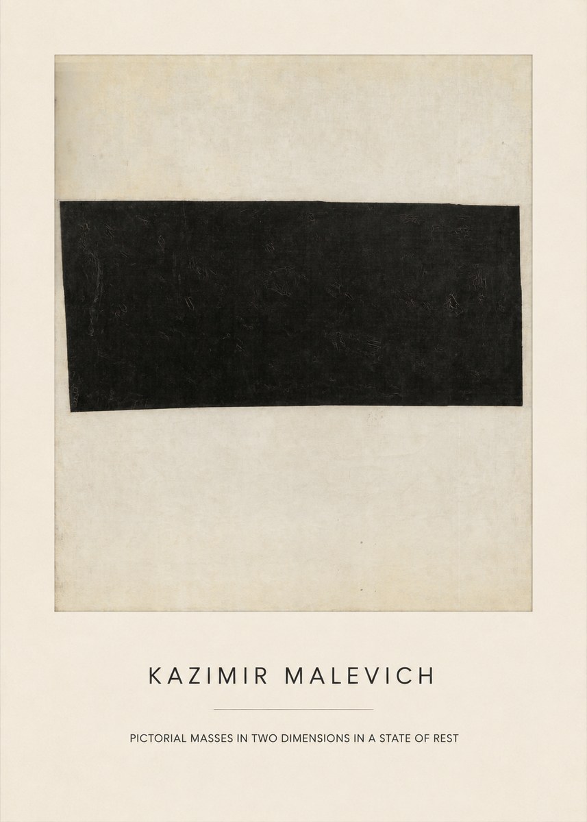 Kazimir Malevich Pictorial Masses in Two Dimensions in a State of Rest No4 - Affiche