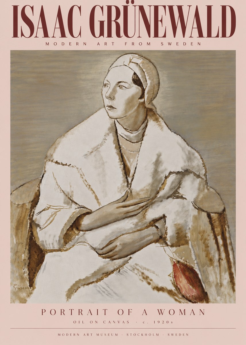 Isaac Grünewald Woman in a White Wrap No6 - Affiche