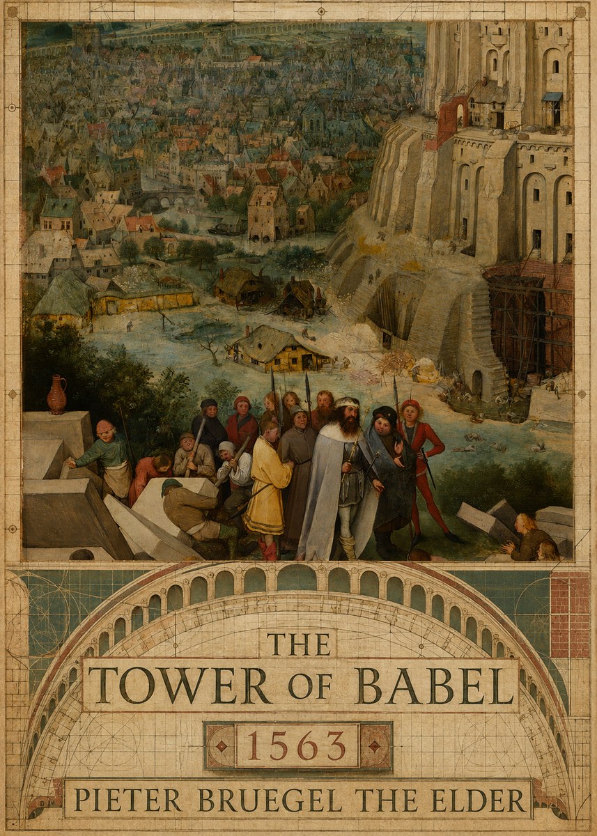 Pieter Bruegel The Tower of Babel I No2 - Affiche