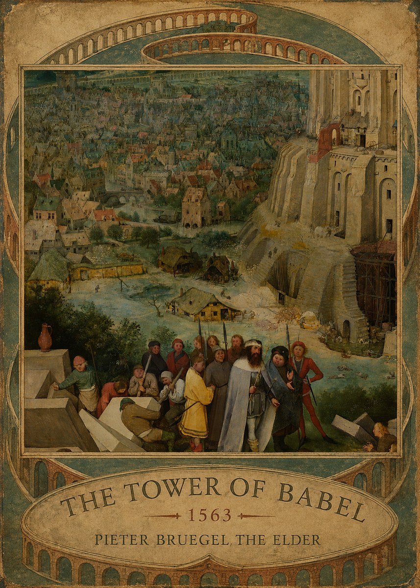 Pieter Bruegel The Tower of Babel I No5 - Affiche