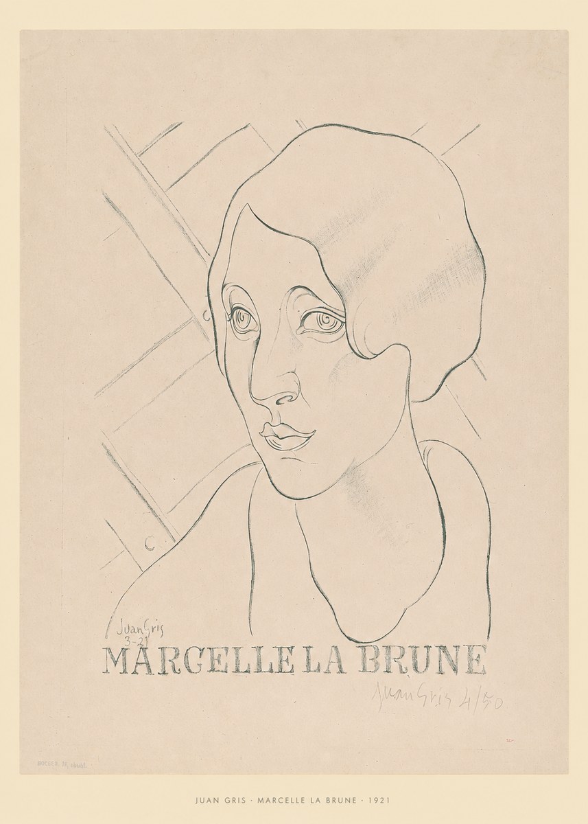 Juan Gris Marcelle La Brune I No6 - Affiche