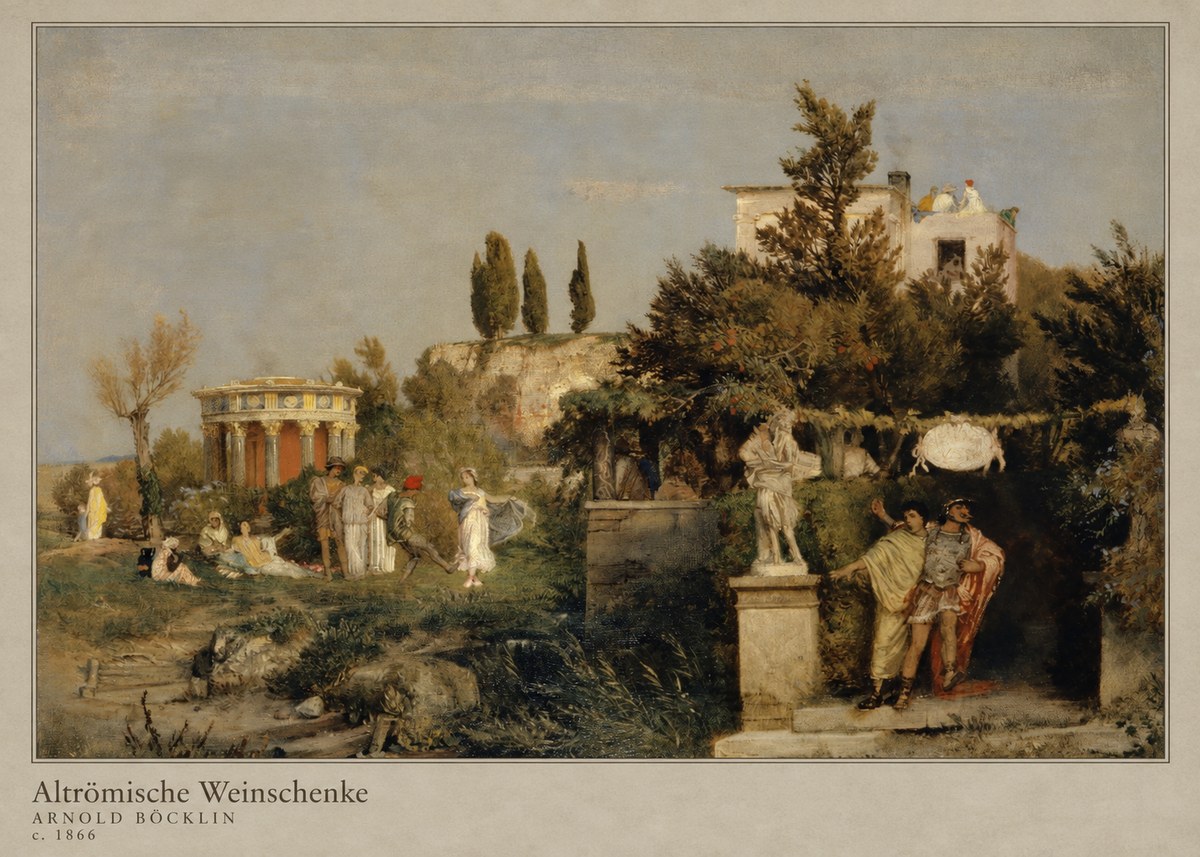 Arnold Böcklin Altrömische Weinschenke No4 - Affiche