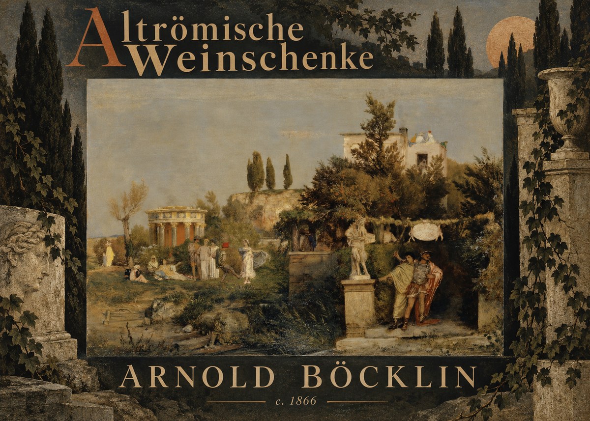 Arnold Böcklin Altrömische Weinschenke No6 - Affiche