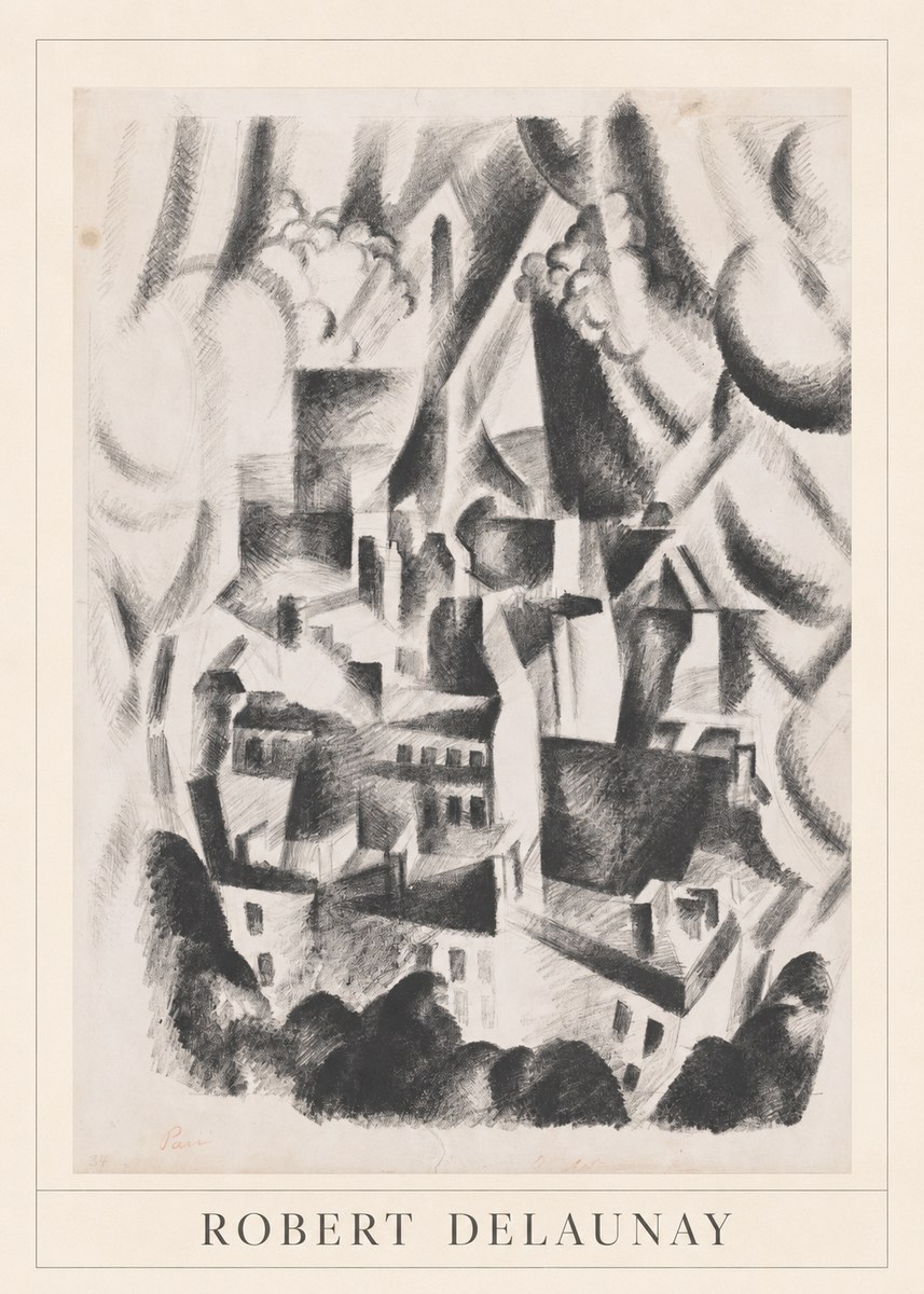 Robert Delaunay Vue Sur La Ville No3 - Affiche