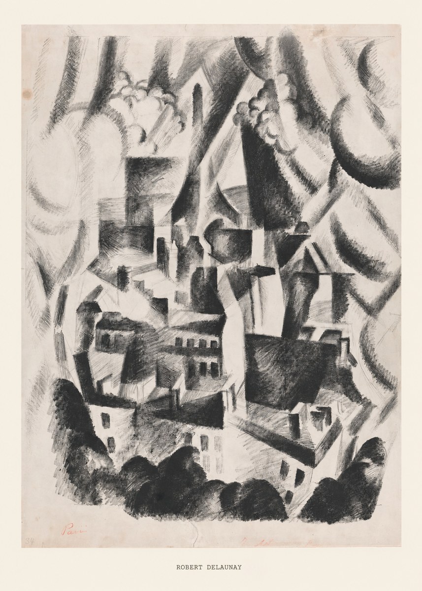 Robert Delaunay Vue Sur La Ville No6 - Affiche