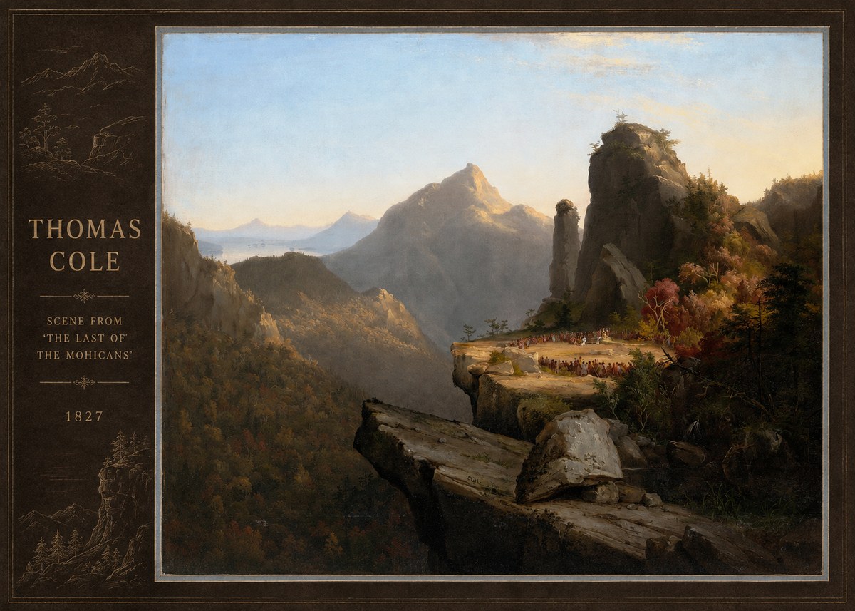 Thomas Cole Scene from 'the Last of the Mohicans' No2 - Affiche