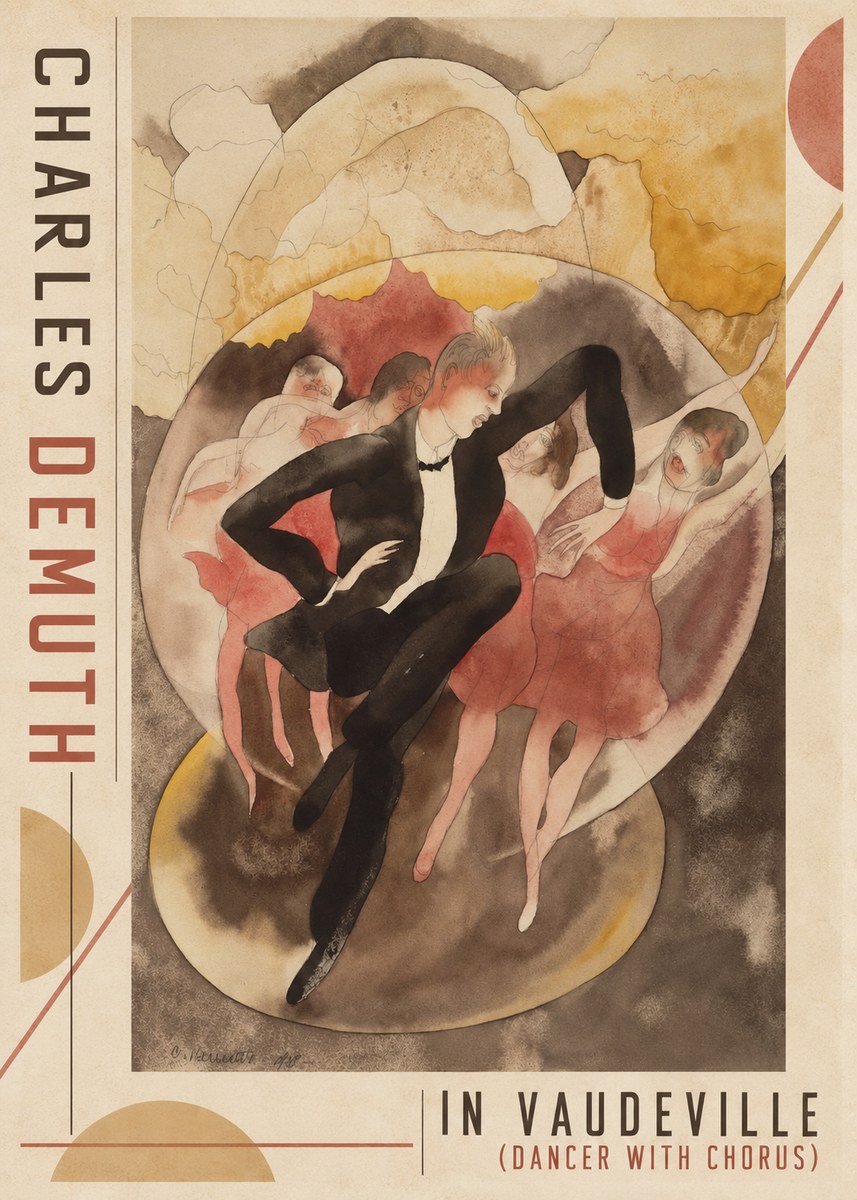 Charles Demuth In Vaudeville (Dancer with Chorus) No2 - Affiche