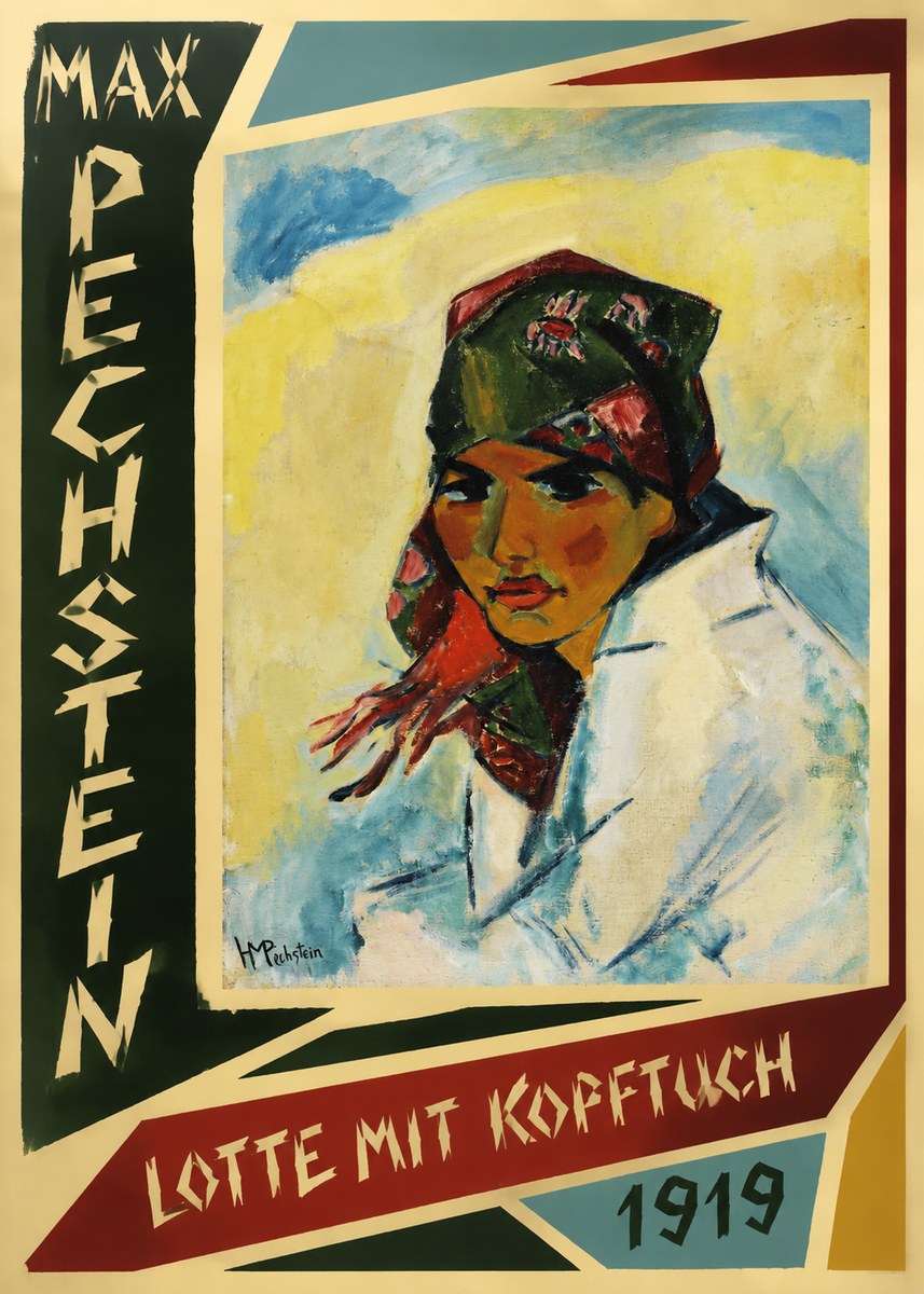 Max Pechstein Lotte Mit Kopftuch 1919 No3 - Affiche