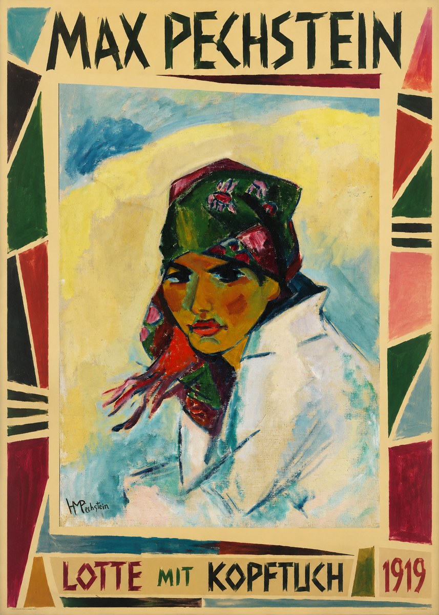 Max Pechstein Lotte Mit Kopftuch 1919 No4 - Affiche
