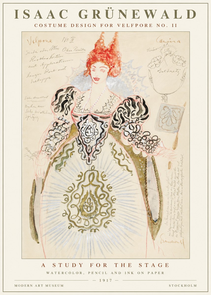 Isaac Grünewald Volpone No Ii No5 - Affiche