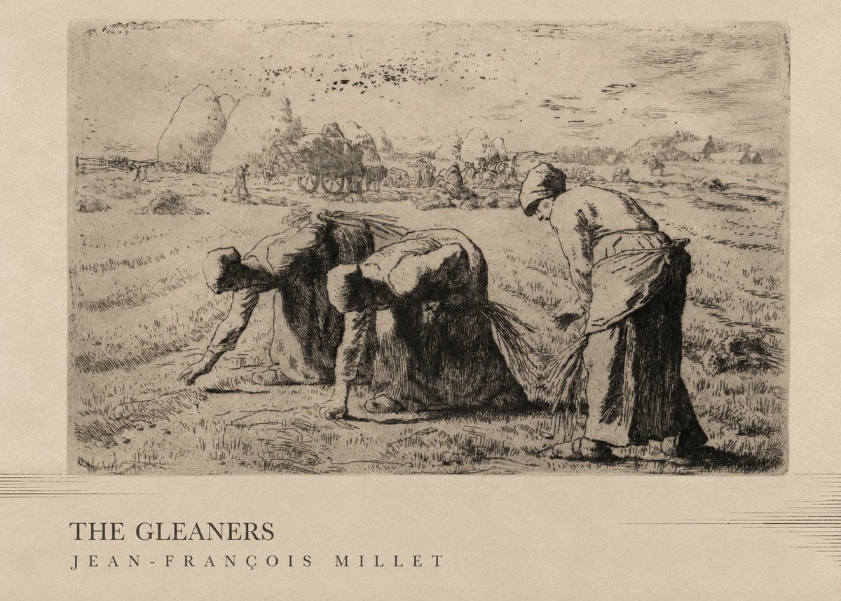 Jean-François Millet The Gleaners No3 - Affiche