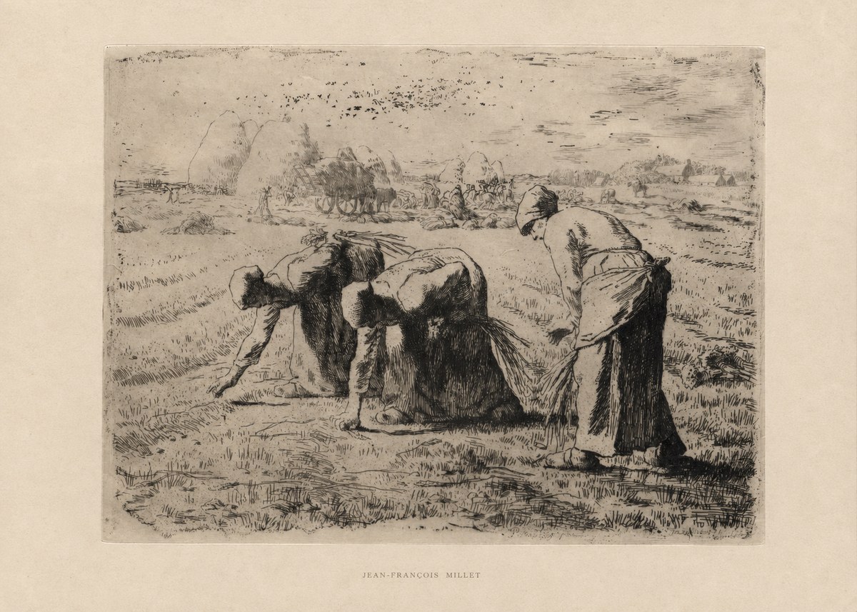 Jean-François Millet The Gleaners No5 - Affiche