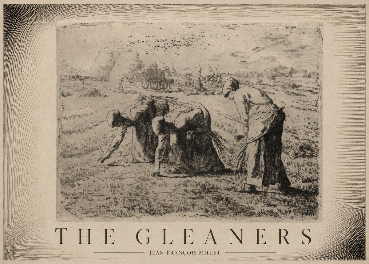 Jean-François Millet The Gleaners No6 - Affiche