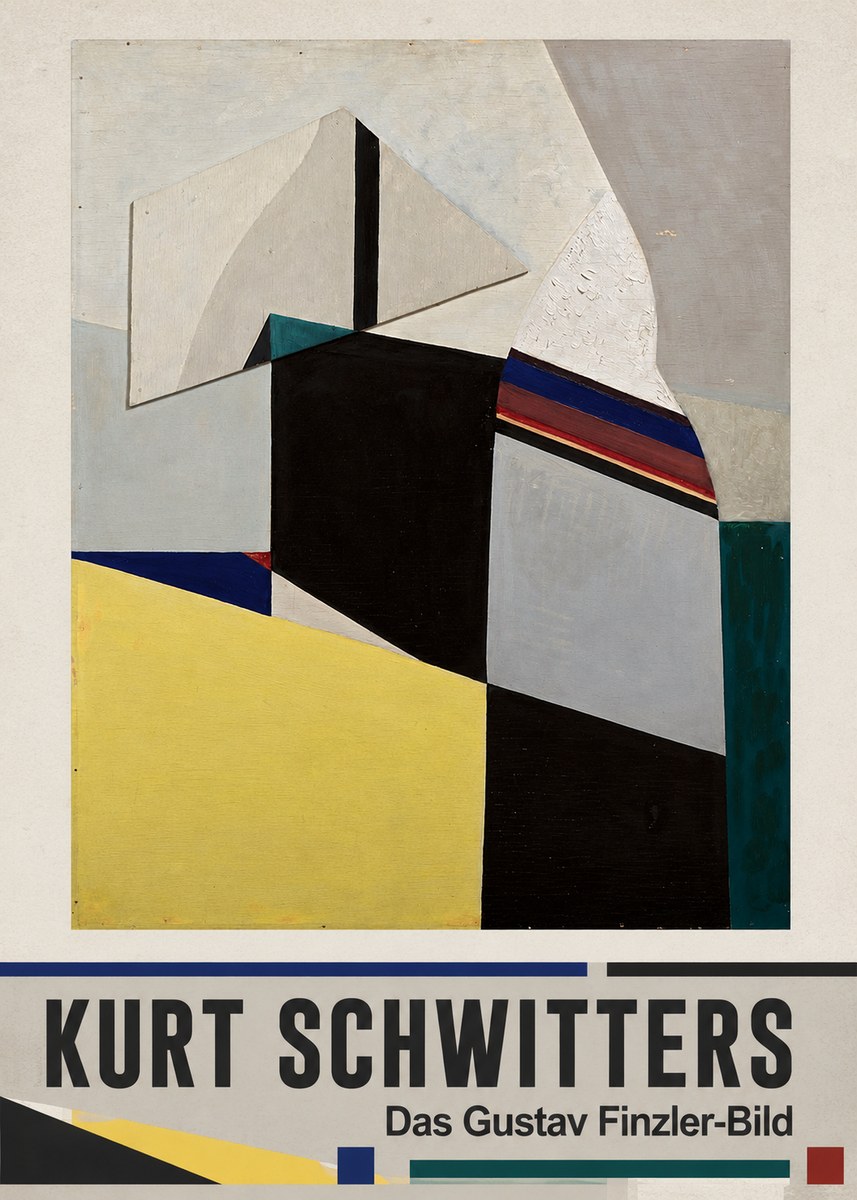 Kurt Schwitters Das Gustav Finzler-bild No5 - Affiche