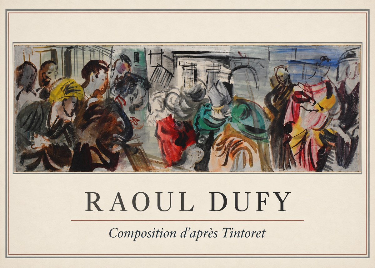Raoul Dufy Composition D'après Tintoret No1 - Affiche