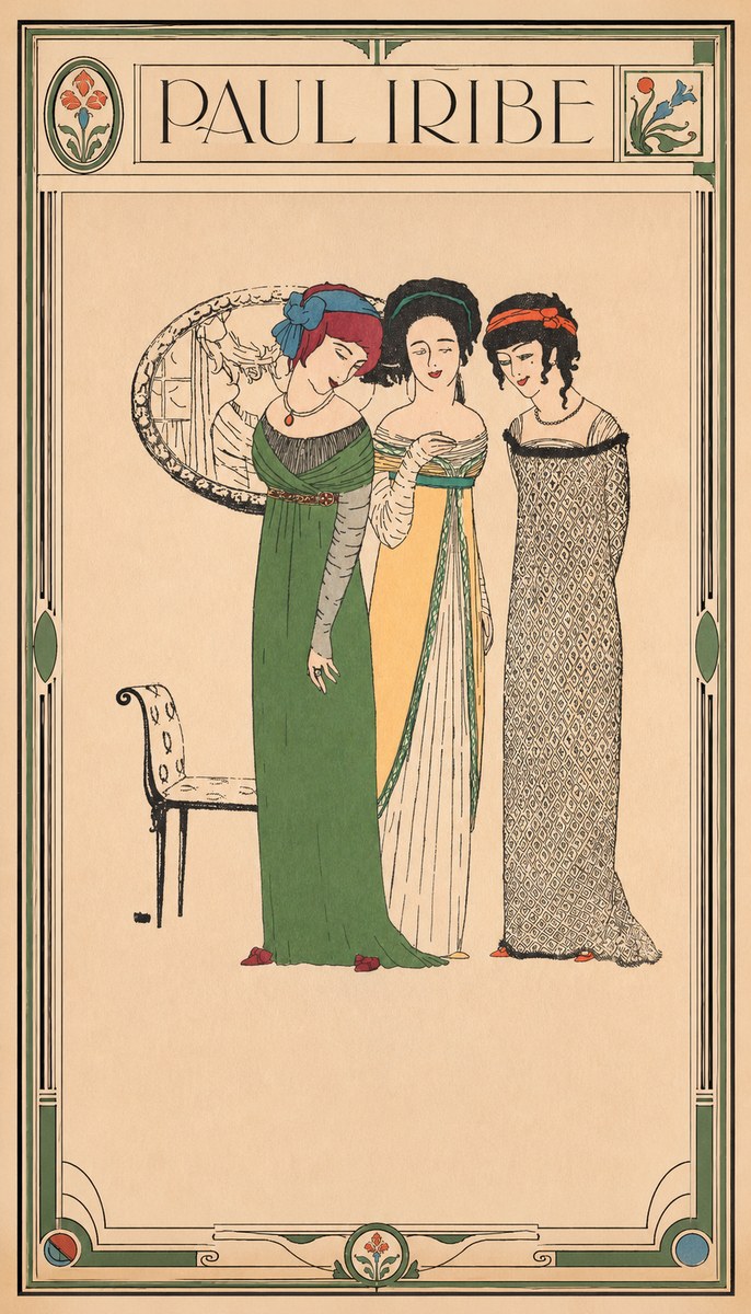 Paul Iribe Three Women in Fashion No1 - Affiche