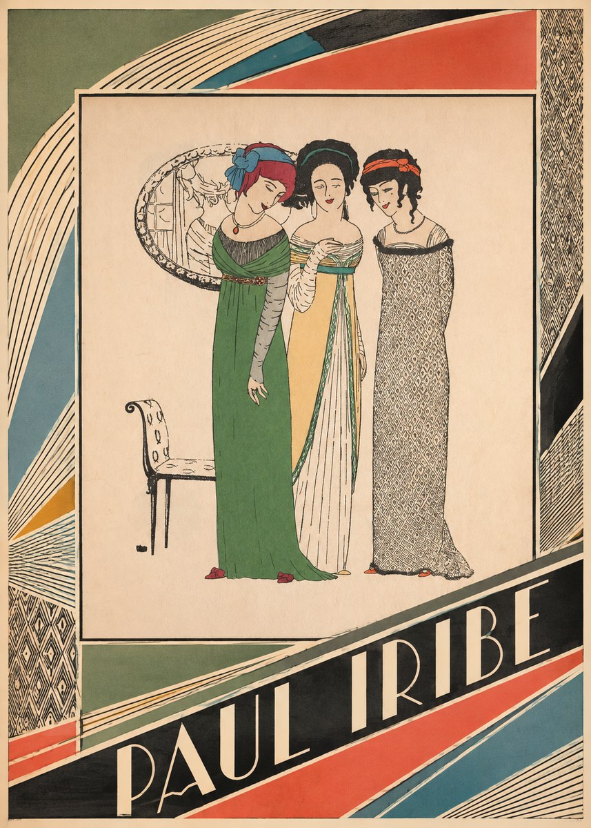 Paul Iribe Three Women in Fashion No5 - Affiche