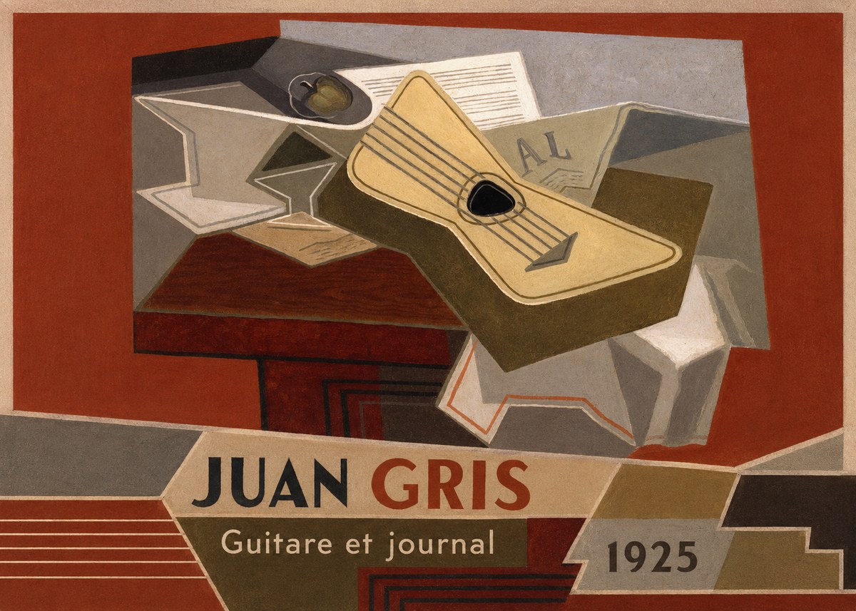 Juan Gris Guitare Et Journal No6 - Affiche