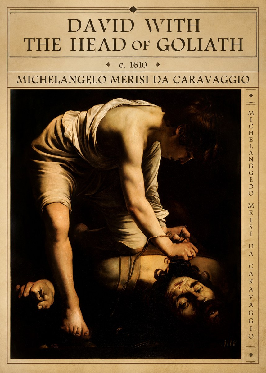 Michelangelo Merisi da Caravaggio David with the Head of Goliath I No5 - Affiche