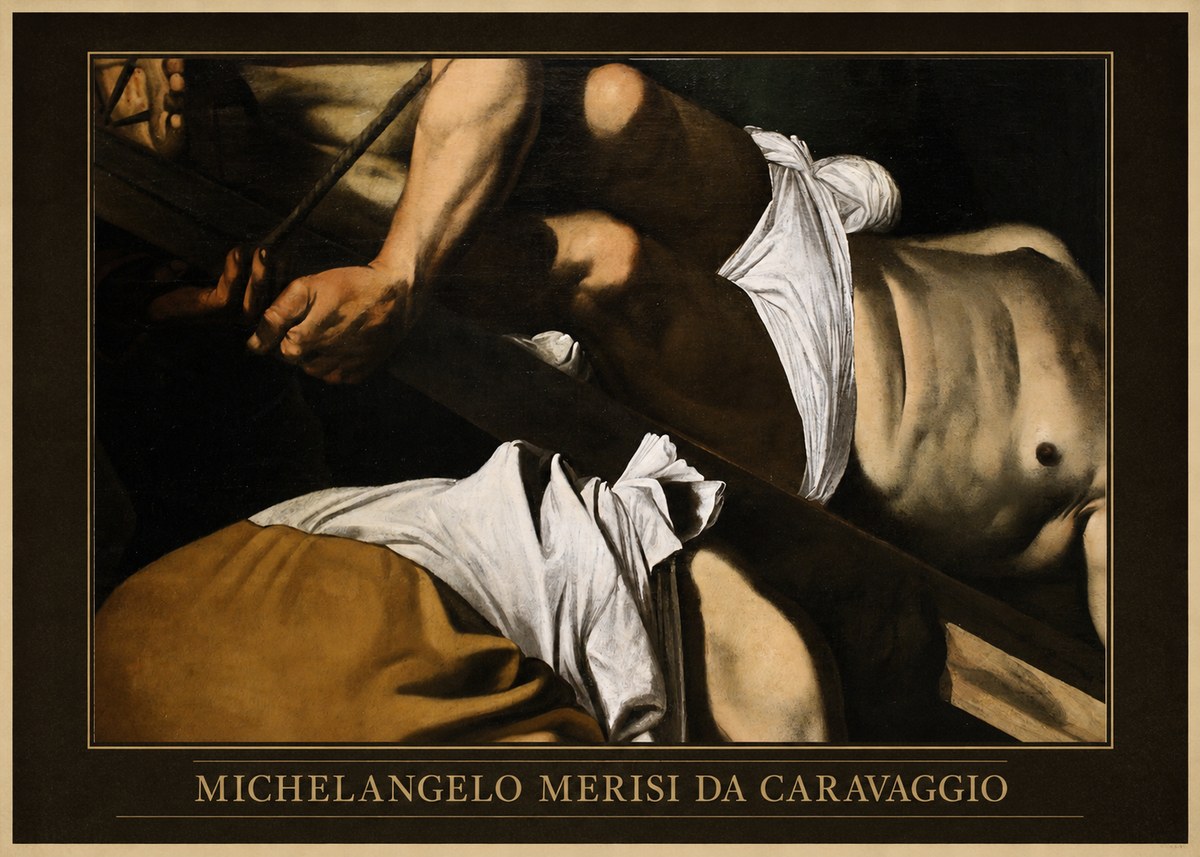 Michelangelo Merisi da Caravaggio The Crucifixion of Saint Peter I No6 - Affiche