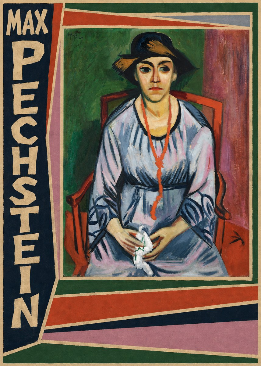 Max Pechstein Seated Woman with Hat No2 - Affiche