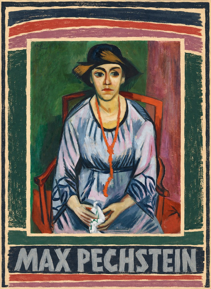 Max Pechstein Seated Woman with Hat No3 - Affiche