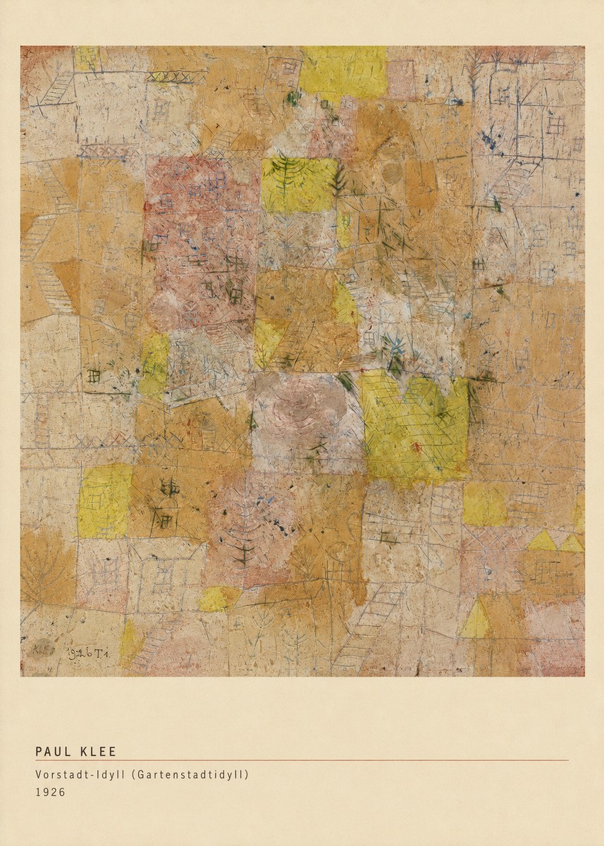 Paul Klee Vorstadt-idyll (Gartenstadtidyll) No5 - Affiche