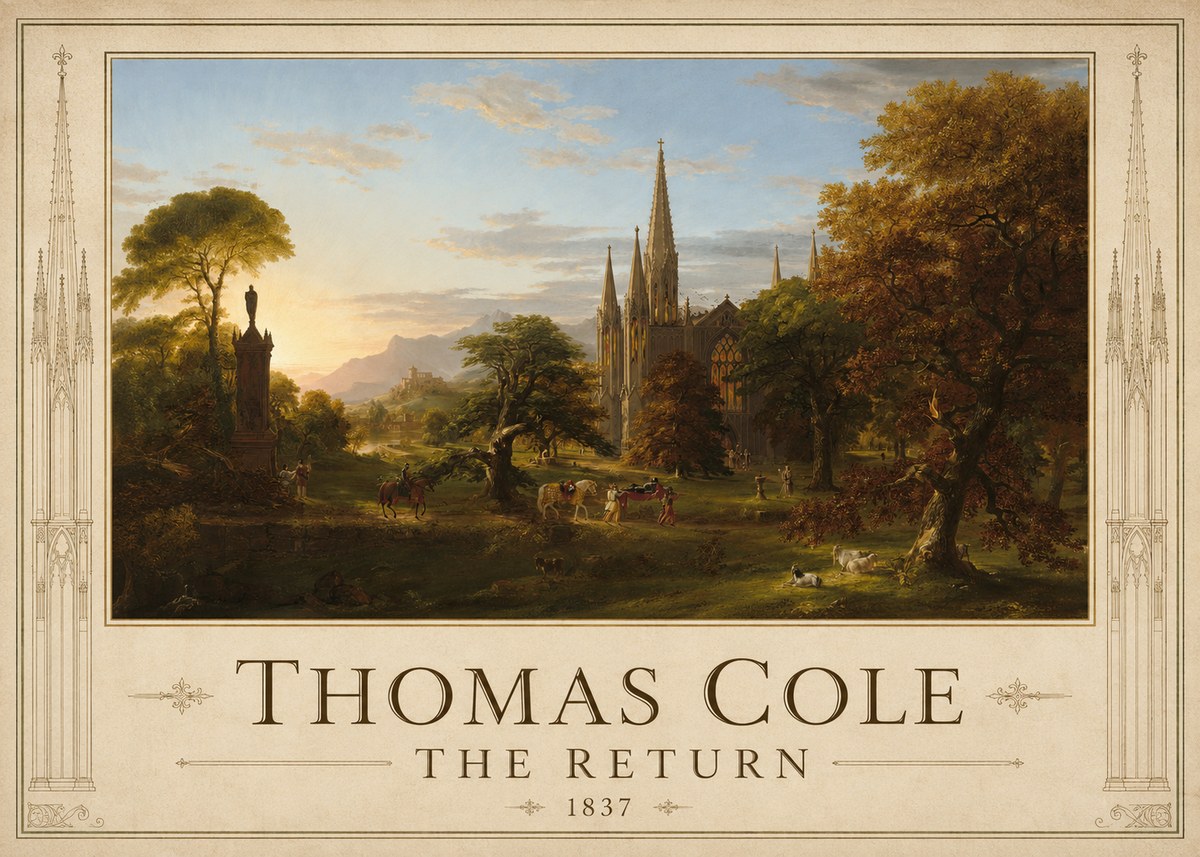 Thomas Cole The Return I No1 - Affiche