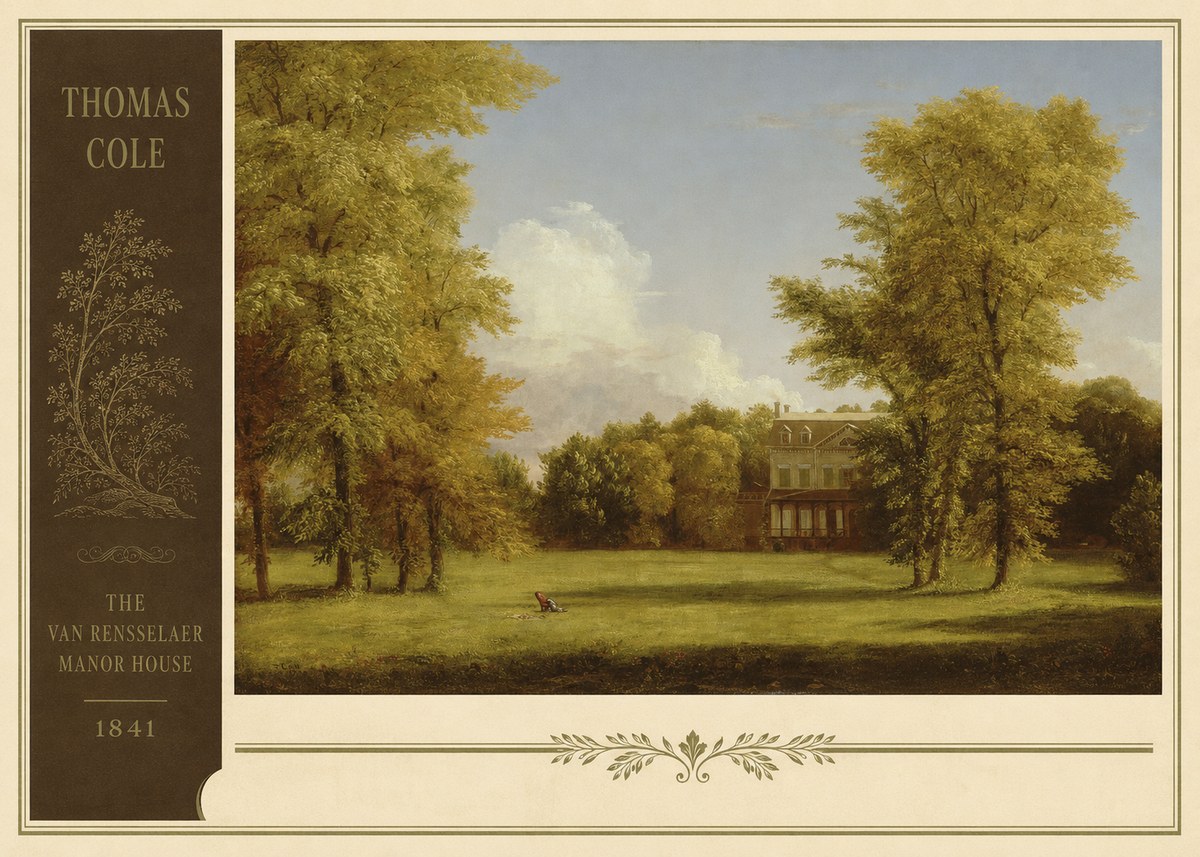 Thomas Cole The Van Rensselaer Manor House - 1841 No2 - Affiche