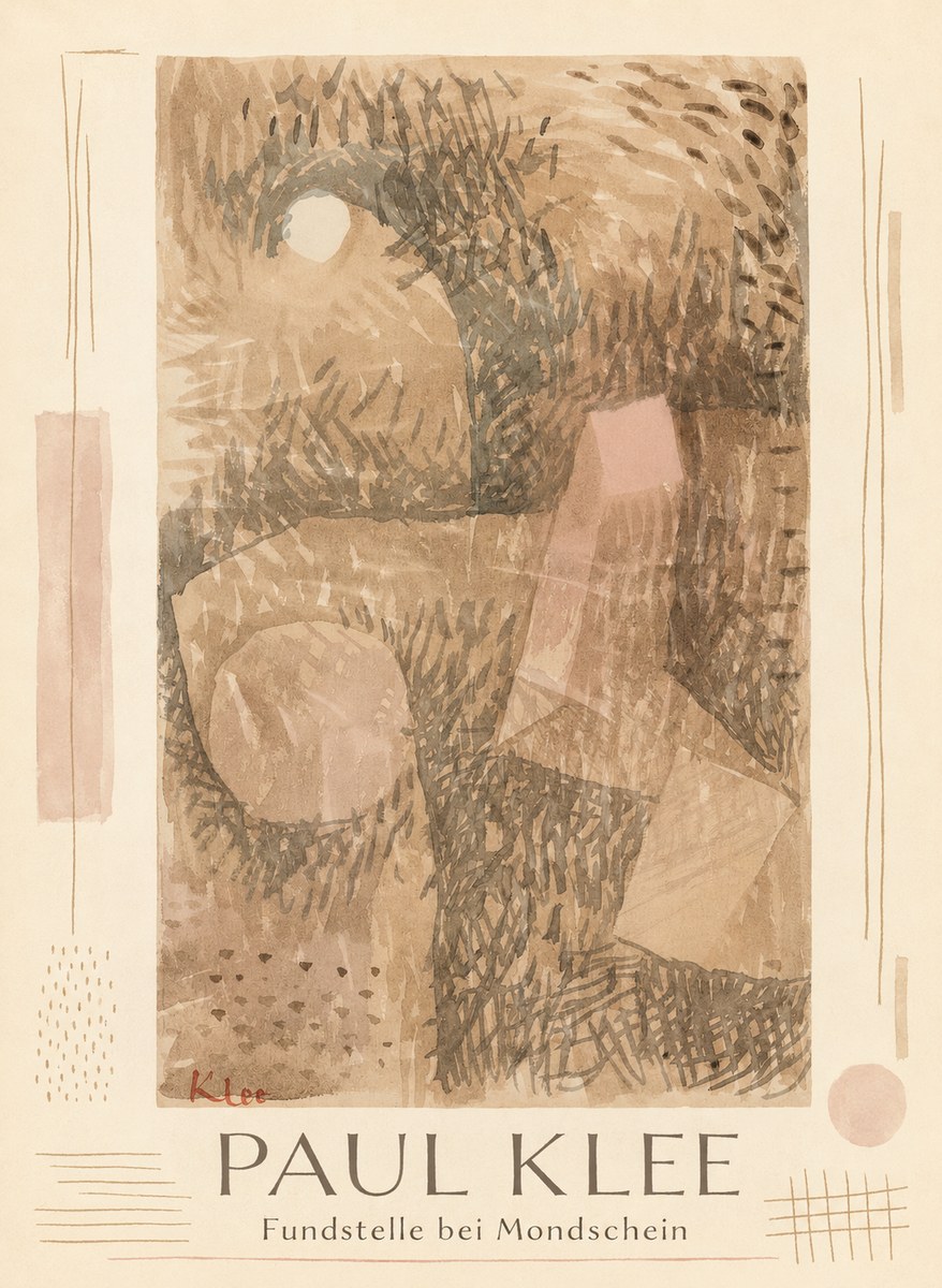 Paul Klee Fundstelle Bei Mondschein No1 - Affiche