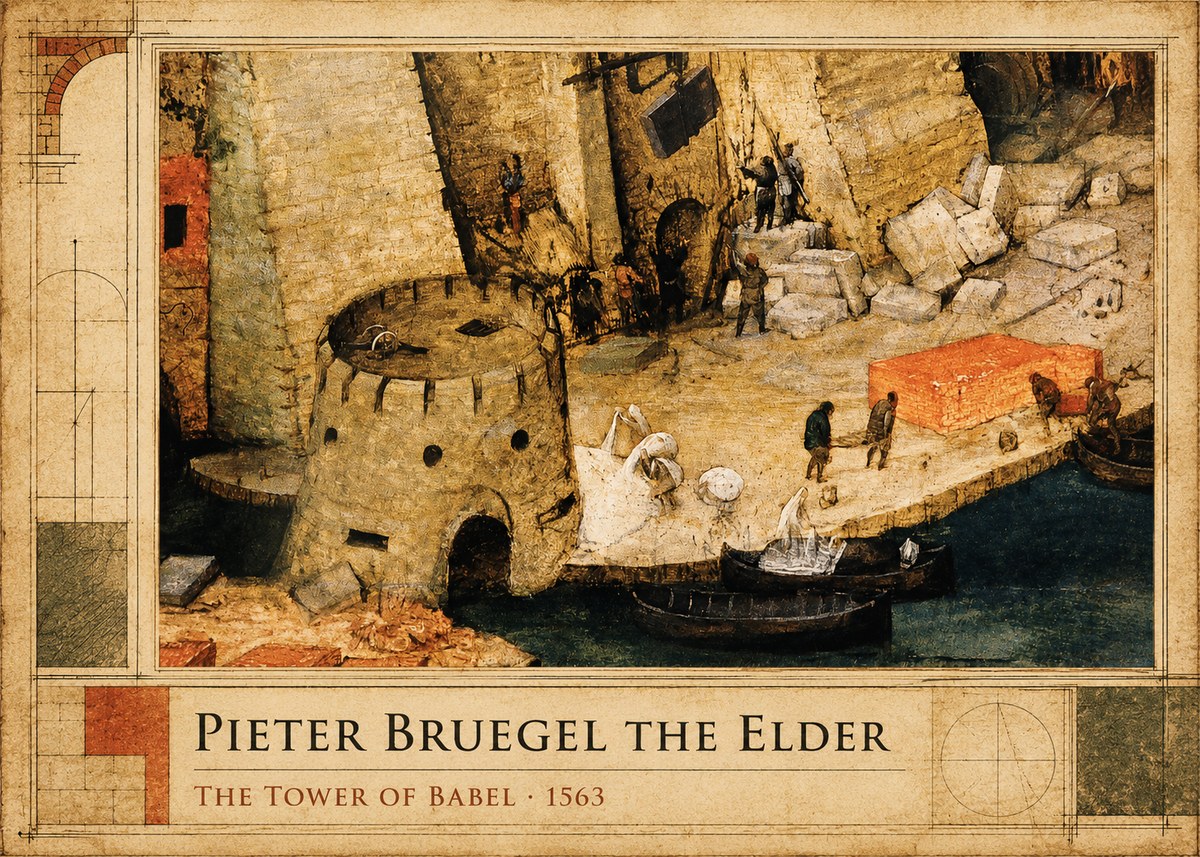 Pieter Bruegel The Tower of Babel II No2 - Affiche