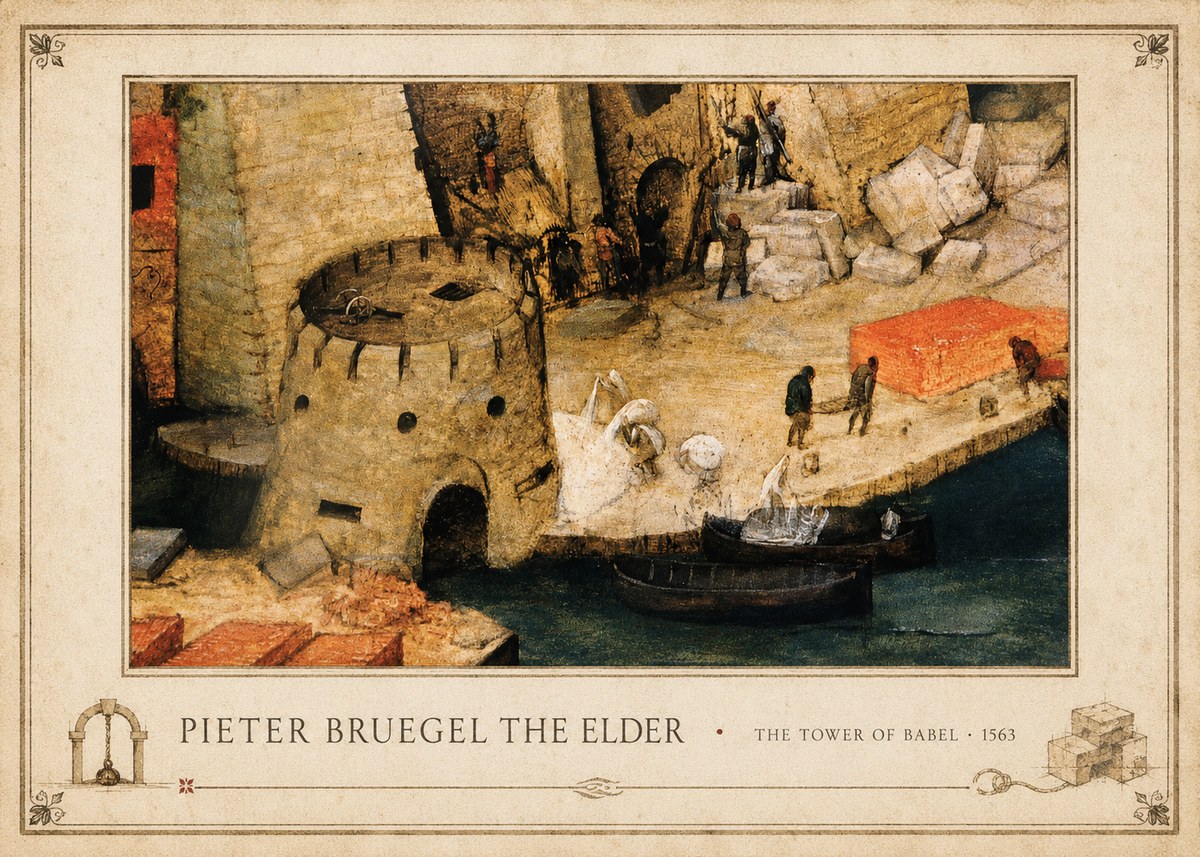 Pieter Bruegel The Tower of Babel II No4 - Affiche