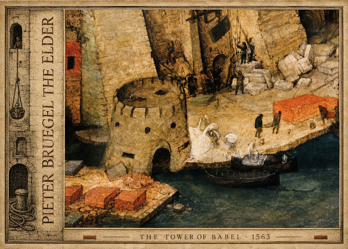 Pieter Bruegel The Tower of Babel II No6 - Affiche